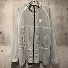 Timberland ナイロンジャケット L グレー フード付き 軽量
