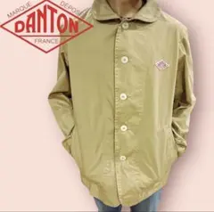 DANTON ダントン　丸襟　ワークジャケット　34 ベージュ　ライトアウター