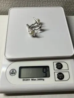 シルバー　パール　カフス 9g