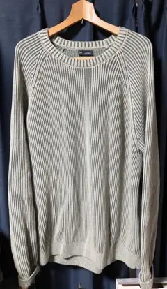 GAP グレー系リブ編みニットセーター XL