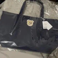 FEILERラブラリー オールドテディワッペントートバッグ ネイビー 大