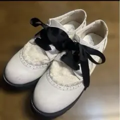 axes femme 厚底レースアップシューズ 白 靴のサムネイル