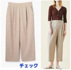☆BALLSEY ポリエステルレーヨン フロントタッククロップドパンツ 36