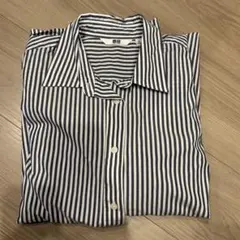 UNIQLO ストライプ シャツ レディース Mサイズ 青 白