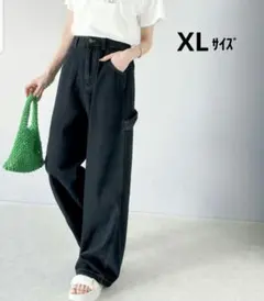 新品　ルーズデニムパンツ　ペインターパンツ　ワイドデニムパンツ　ストレートデニム