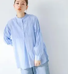 ブルーシャツレディース