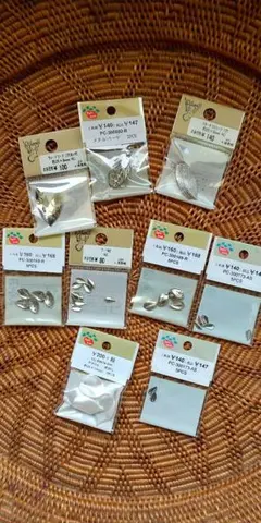 リーフ(シルバー)系アクセサリーパーツ まとめ売り 9セット