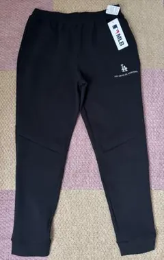 ★新品　MLBドジャース　スウェットパンツ　ジョガーパンツLブラック