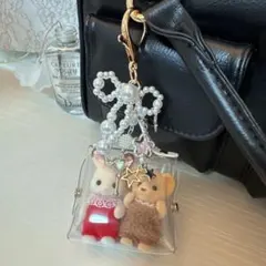 【no.26】シルバニアファミリー　さくらんぼ　赤ちゃん　持ち運びキーホルダー