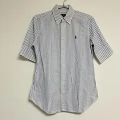 【美品】Ralph Lauren七分袖ボタンダウンシャツ（ポニー刺繍）