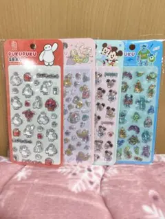 【正規品】難あり　ディズニー　ぷくぷくシール　4種セット