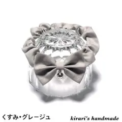 No.156 猫の首輪(くすみ・グレージュ)サイズ調整可能