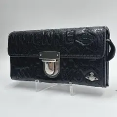良品✨Vivienne Westwood パイソン型押し 長財布 オーブ 黒のサムネイル