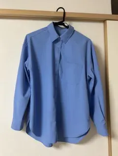 GU 青 長袖シャツ