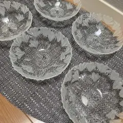 【未使用】アイカ・クリスタル（Ajka Crystal）ガラス小鉢　5セットのサムネイル