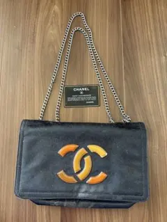 CHANEL ブラックレザー ショルダーバッグ