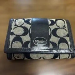 COACH シグネチャー 二つ折り財布 ブラックのサムネイル