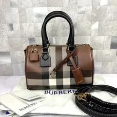 バーバリー ミニボストン ノバチェック 2WAY ボウリングバッグ ショルダー