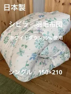 【エコダウン使用】春夏秋用　羽毛布団　シングル　150×210 ダウン0.4kg エコダウン使用】春夏秋用 羽毛布団 シングル 150×210 ダウン0.4kg 2025