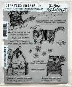 ティムホルツ tim holtz スタンプ snarky cat x-mas B