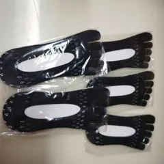5本指ソックス 黒 5足セット