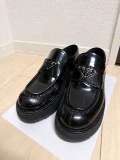 PRADA プラダ ブラック ローファー 36 [袋付]
