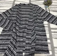 カーディガン　七分袖　ボーダー　M〜L