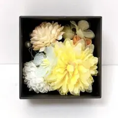 和風 和装 髪飾り浴衣 飾り 花 ヘアピン Uピン ヘアクリップ 可愛い 黄色