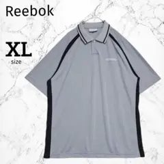 【Reebok】半袖ポロシャツ XL グレー 黒 ワンポイントロゴのサムネイル