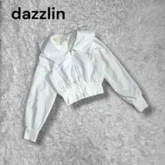 【dazzlin】F ショートブルゾン ホワイト クロップド ジップアップ Fのサムネイル