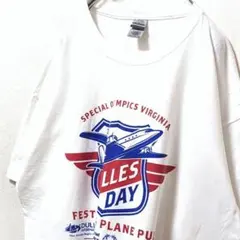 ギルダンスペシャルオリンピックバージニアダレスデイTシャツホワイト白XL古着