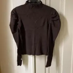 GRL ダークブラウン ハイネック セーター