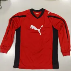 PUMA レッド 長袖シャツ ジュニア130cm