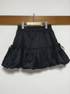 fun 黒 フレアスカート ウエストゴム
