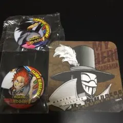 僕のヒーローアカデミア 缶バッジ 切島 常闇 アートコースター Mr.コンプレス