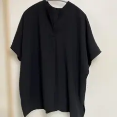23区吸水速乾UVカット接触冷感ストレッチジョーゼット バンドカラー ブラウス