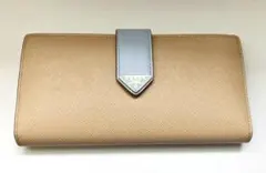 PRADA サフィアーノタブ　長財布　ベージュ×ライトブルー 1MV025のサムネイル