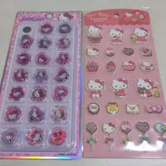 ハローキティ　マシュマロステッカー　おはじきシール