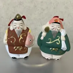 大阪　福島天満宮　大黒さま　恵比寿さま　土鈴　郷土玩具