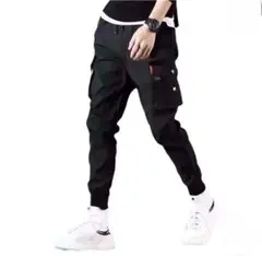 【訳あり】カーゴパンツ ジョガーパンツ ジョブパンツ 足細見え グレー　L