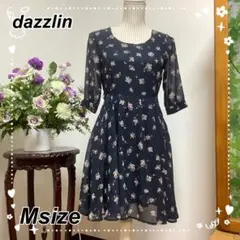 【dazzlin 】シフォン花柄ワンピース　M