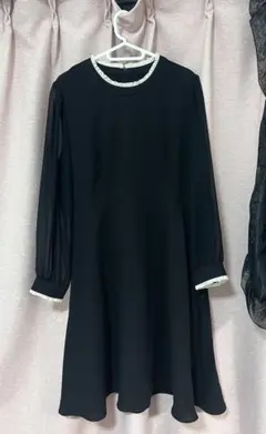 き*よ様 フリル付きブラックドレス