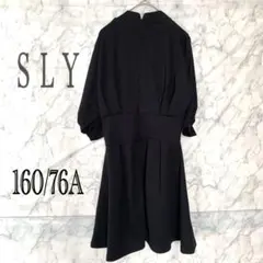 スライSLY ワンピース 黒 M ミニワンピース シンプル 膝丈