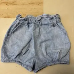 petit main プティマイン さくらんぼ刺繍 デニムショートパンツ 80