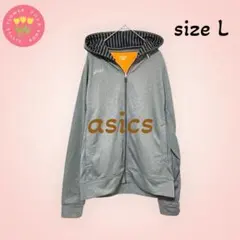 932【asics】トレーニングウェア ジャージ フルジップアップパーカー L