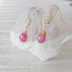 14kgf ルビーピアス