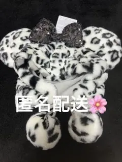 ディズニー ファンキャップ ヒョウ柄 レオパード ミニー グレー　ホワイト　白黒