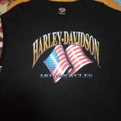 Harley-Davidson Tシャツ アメリカ国旗 地元熊本小山モータスのサムネイル