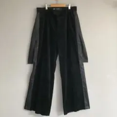 【美品】GUxUNDERCOVER サテンリボンコーデュロイワイドパンツ XL