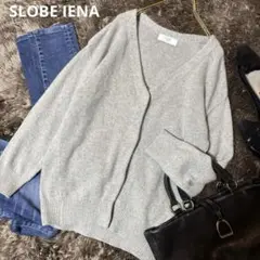 スロープイエナ SLOBE IENA ラクーン ニット カーディガン グレー